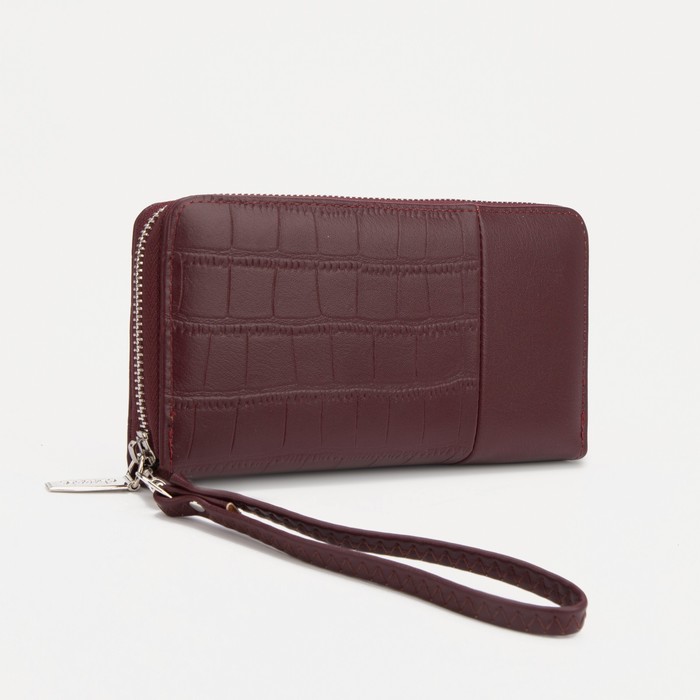 Кошелёк на молнии, с ручкой, цвет бордовый
Кошелёк на молнии, с ручкой, цвет бордовый