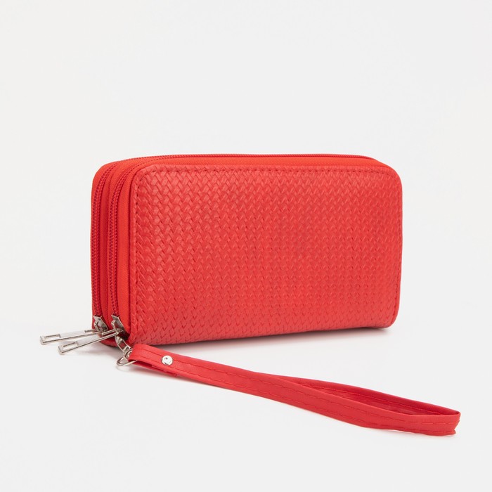 Кошелёк, 4 отдела на молнии, цвет красный
Кошелёк, 4 отдела на молнии, цвет красный