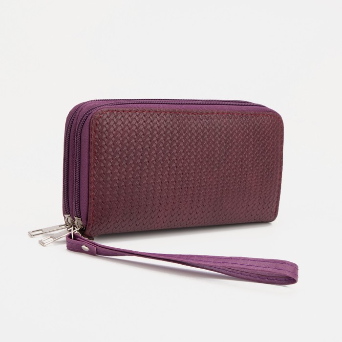 Кошелёк, 4 отдела на молнии, цвет фиолетовый
Кошелёк, 4 отдела на молнии, цвет фиолетовый