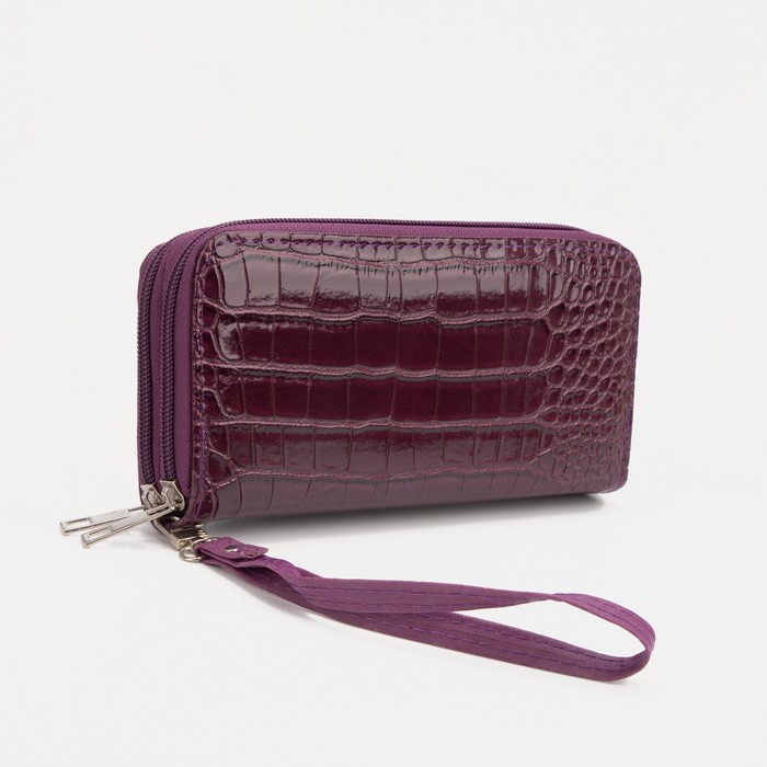 Кошелёк на молнии, с ручкой, цвет бордовый
Кошелёк на молнии, с ручкой, цвет бордовый