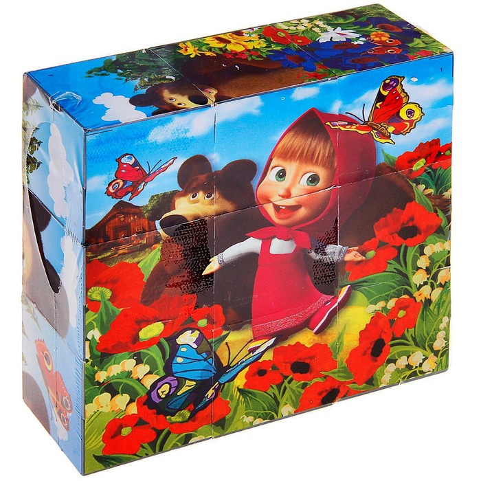 Набор из девяти кубиков «Маша и Медведь»
Набор из девяти кубиков «Маша и Медведь»