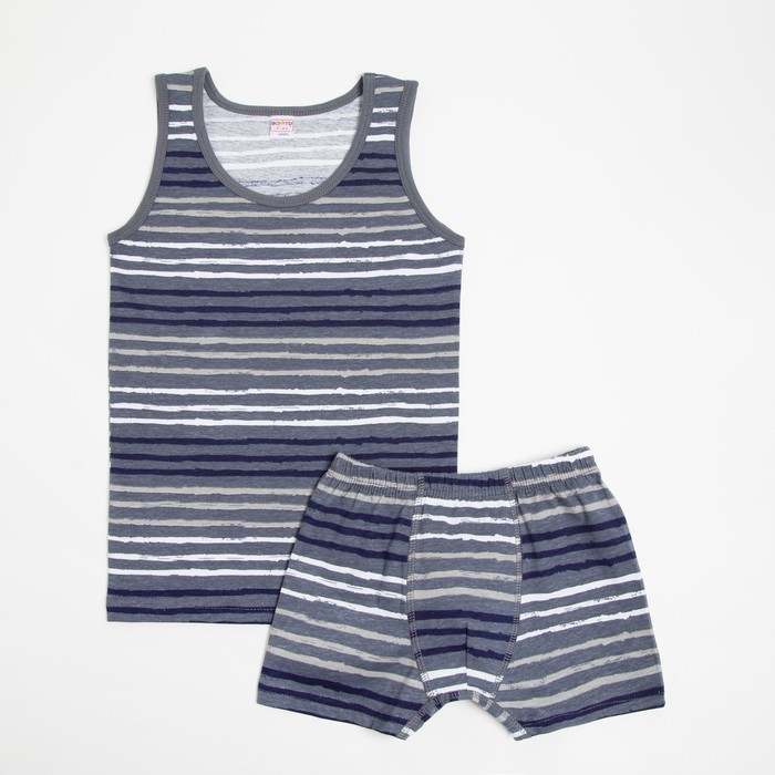 Комплект (майка, трусы) для мальчика, цвет графит, рост 134 см
Комплект (майка, трусы) для мальчика, цвет графит, рост 134 см