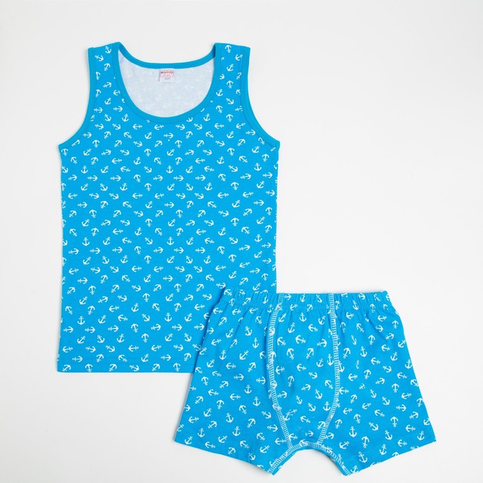 Комплект (майка, трусы) для мальчика, цвет бирюзовый, рост 128 см
Комплект (майка, трусы) для мальчика, цвет бирюзовый, рост 128 см