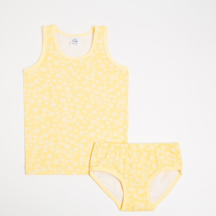 Комплект (майка, трусы) для девочки, цвет жёлтый, рост 104 см
Комплект (майка, трусы) для девочки, цвет жёлтый, рост 104 см