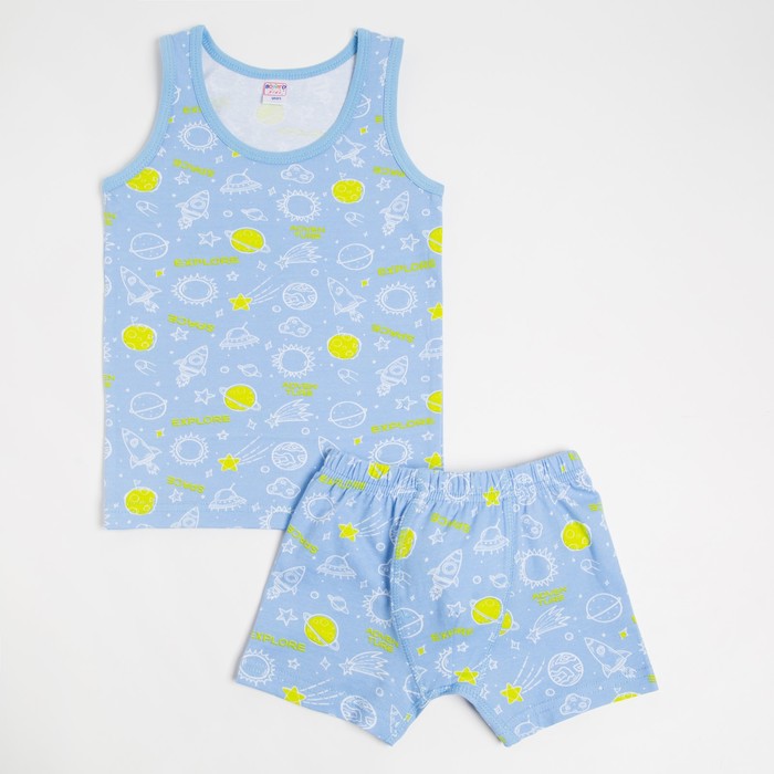 Комплект (майка, трусы) для мальчика, цвет васильковый, рост 116 см
Комплект (майка, трусы) для мальчика, цвет васильковый, рост 116 см