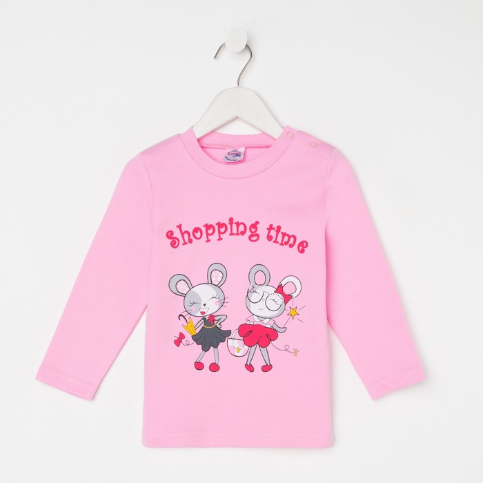 Лонгслив для девочки, цвет розовый, рост 86 см 
Лонгслив для девочки, цвет розовый, рост 86 см