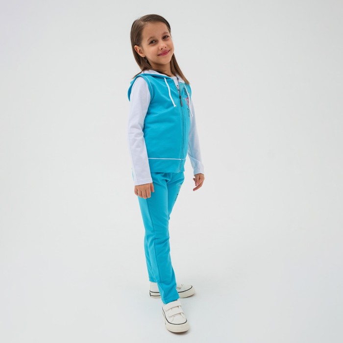Комплект для девочки, цвет бирюзовый, рост 98 см
Комплект для девочки, цвет бирюзовый, рост 98 см