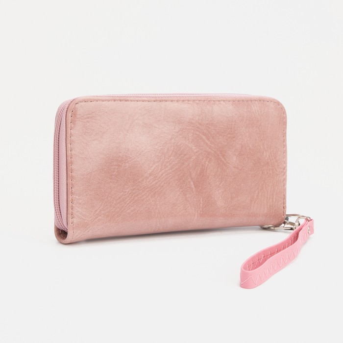 Кошелёк на молнии, с ручкой, цвет розовый
Кошелёк на молнии, с ручкой, цвет розовый