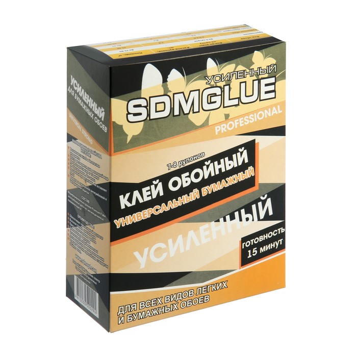 Клей обойный SDM, универсальный, усиленный, бумажный, 200 г
Клей обойный SDM, универсальный, усиленный, бумажный, 200 г