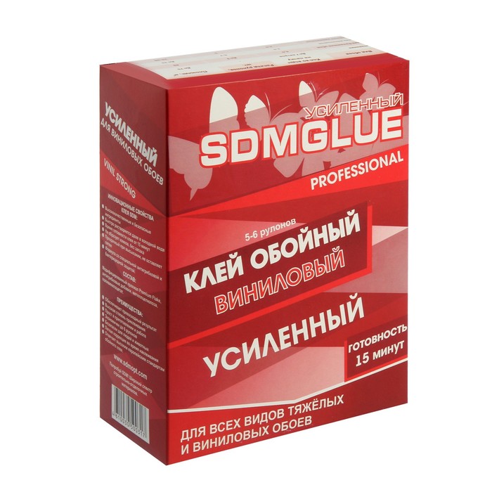 Клей обойный SDM, виниловый, усиленный, 200 г
Клей обойный SDM, виниловый, усиленный, 200 г