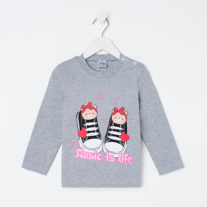 Лонгслив для девочки, цвет серый меланж, рост 104 см
Лонгслив для девочки, цвет серый меланж, рост 104 см