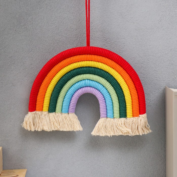 Панно настенное текстиль "Радуга" яркие цвета 27х28 см
Панно настенное текстиль "Радуга" яркие цвета 27х28 см