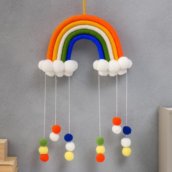 Панно настенное текстиль "Радуга и дождик" яркие цвета 50х25 см
Панно настенное текстиль "Радуга и дождик" яркие цвета 50х25 см