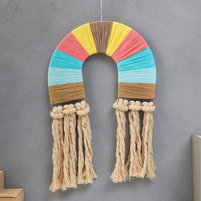 Панно настенное в технике макраме "Радуга-дуга" пастельные цвета 45х30 см
Панно настенное в технике макраме "Радуга-дуга" пастельные цвета 45х30 см