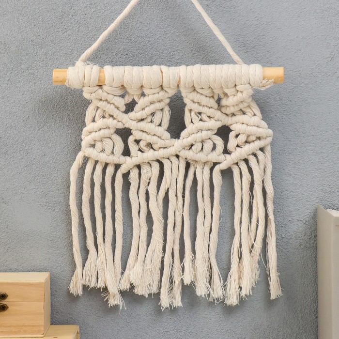 Панно настенное в технике макраме "Анника" натуральный 36х20 см
Панно настенное в технике макраме "Анника" натуральный 36х20 см