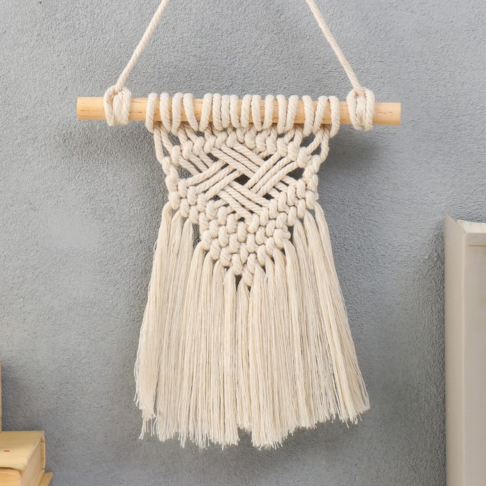 Панно настенное в технике макраме "Астрид" натуральный 36х20 см
Панно настенное в технике макраме "Астрид" натуральный 36х20 см