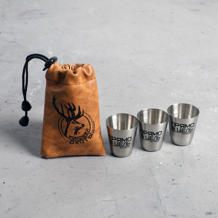 Набор стопок "Хорошей охоты", 3 шт
Набор стопок "Хорошей охоты", 3 шт