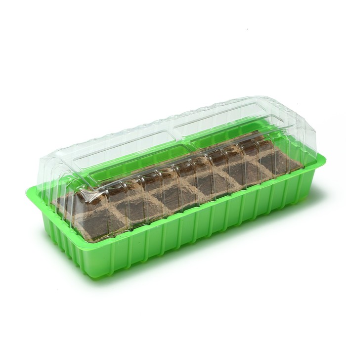 Мини-парник: 40 × 16 × 13 см, торфяная кассета на 12 ячеек
Мини-парник: 40 × 16 × 13 см, торфяная кассета на 12 ячеек