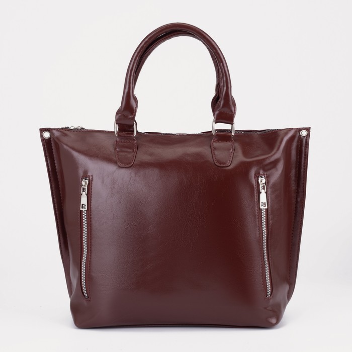 Сумка-тоут на молнии, 2 наружных кармана длинный ремень, цвет коричневый
Сумка-тоут на молнии, 2 наружных кармана длинный ремень, цвет коричневый