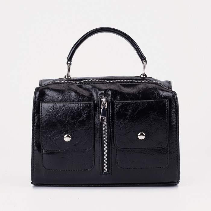 Саквояж, отдел на молнии, 3 наружных кармана, цвет чёрный
Саквояж, отдел на молнии, 3 наружных кармана, цвет чёрный