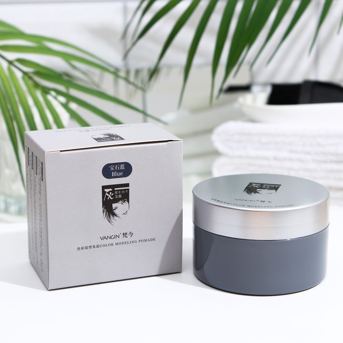 Окрашивающий цветной воск для волос и бороды, синий, 120 мл 
Окрашивающий цветной воск для волос и бороды, синий, 120 мл