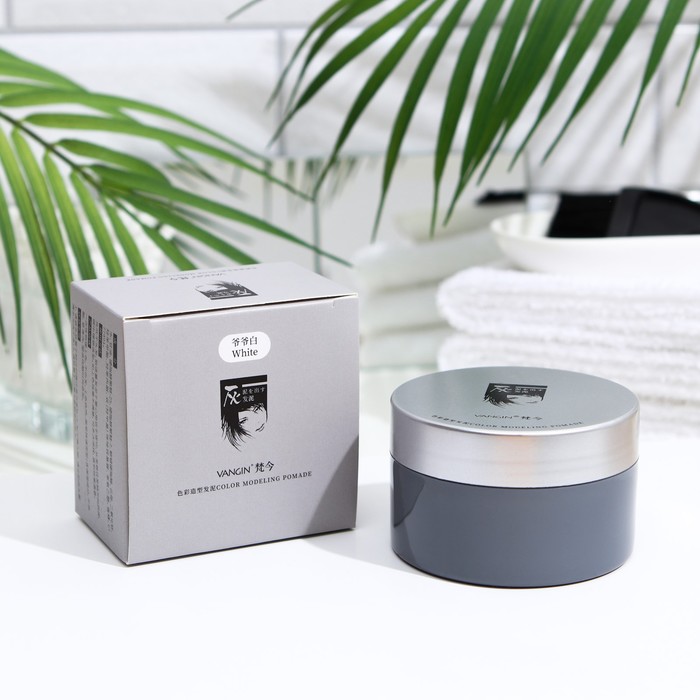 Окрашивающий цветной воск для волос и бороды, белый, 120 мл
Окрашивающий цветной воск для волос и бороды, белый, 120 мл