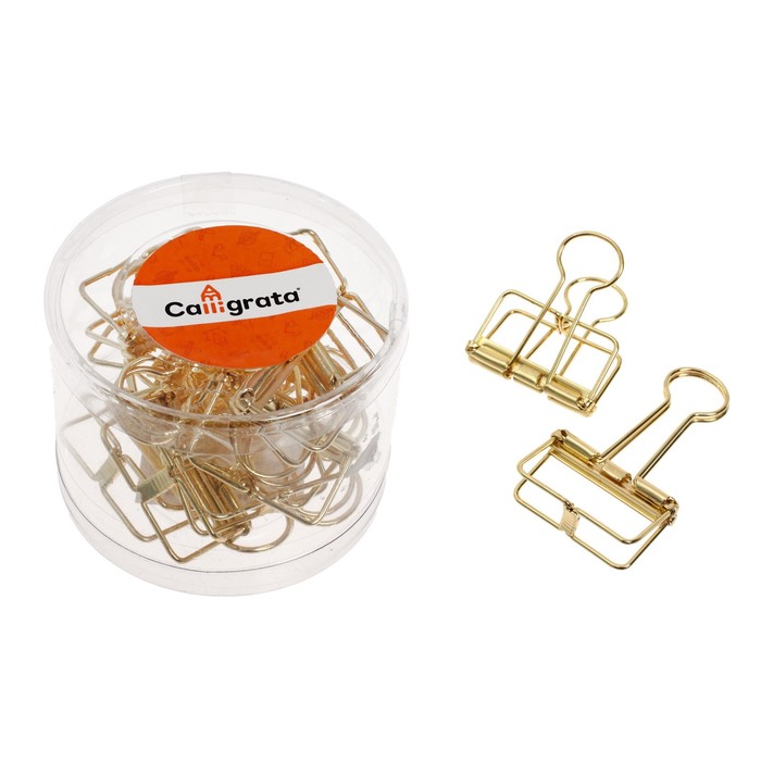 Набор зажимов для бумаг 10 штук, 32 мм, золотистые
Набор зажимов для бумаг 10 штук, 32 мм, золотистые