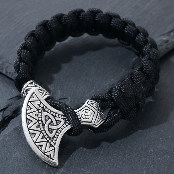 Браслет-оберег "Молот Тора" символика, цвет чернёное серебро 
Браслет-оберег "Молот Тора" символика, цвет чернёное серебро