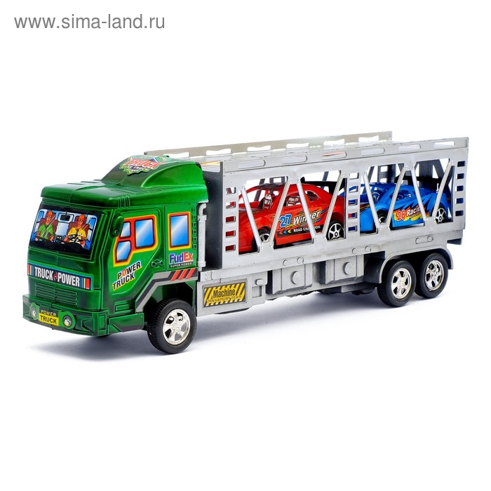 Грузовик инерционный «Автовоз», 2 машинки, цвета МИКС
Грузовик инерционный «Автовоз», 2 машинки, цвета МИКС