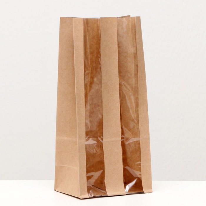 Пакет бумажный фасовочный, двухслойный, с двумя окнами, 12 х 8 х 26 см
Пакет бумажный фасовочный, двухслойный, с двумя окнами, 12 х 8 х 26 см