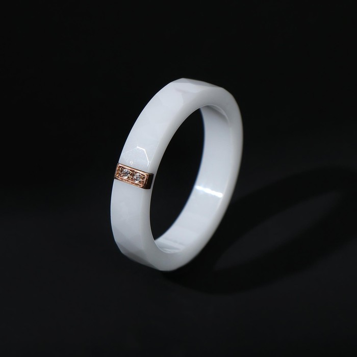 Кольцо керамика "Дуо" со стеклом, цвет белый в золоте, 16 размер
Кольцо керамика "Дуо" со стеклом, цвет белый в золоте, 16 размер