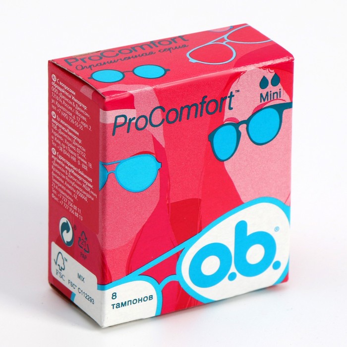 Тампоны «o.b.» ProComfort Mini 8 шт
Тампоны «o.b.» ProComfort Mini 8 шт
