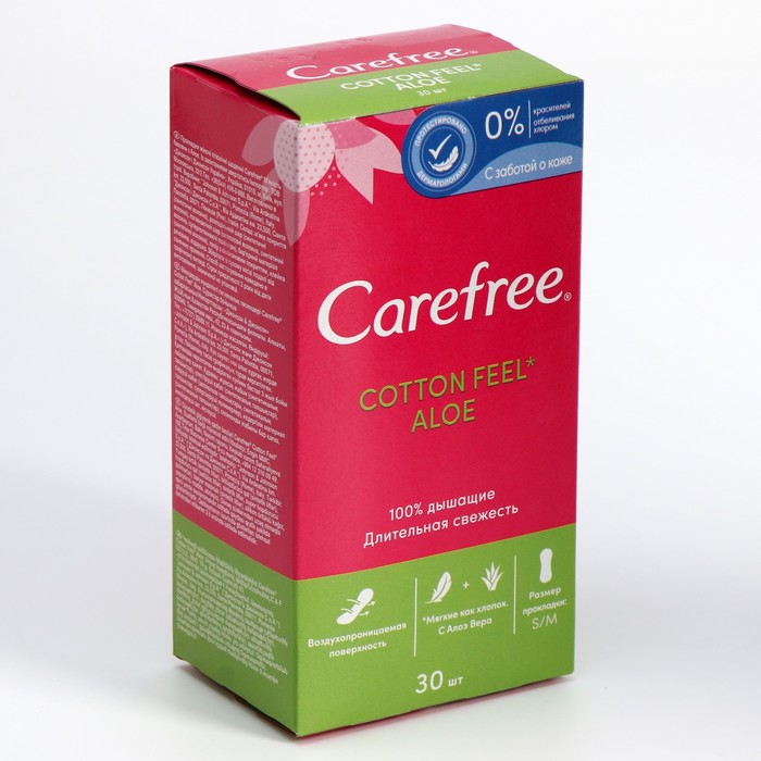 Прокладки ежедневные «Carefree» Cotton Feel Aloe 30 шт.
Прокладки ежедневные «Carefree» Cotton Feel Aloe 30 шт.