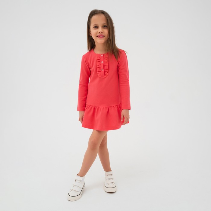 Платье для девочки, цвет коралл, рост 116 см
Платье для девочки, цвет коралл, рост 116 см