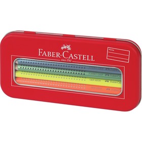 Карандаши цветные Faber-Castell Jumbo Grip Neon+Metallic 10 цветов, трёхгранные, заточенные, утолщённые, в картонной коробке с европодвесом
Карандаши цветные Faber-Castell Jumbo Grip Neon+Metallic 10 цветов, трёхгранные, заточенные, утолщённые, в картонной коробке с европодвесом