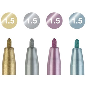 Набор ручек капиллярных Faber-Castell Pitt Artist Pen Metallic, 4 штуки, 1.5 мм, пластиковая упаковка
Набор ручек капиллярных Faber-Castell Pitt Artist Pen Metallic, 4 штуки, 1.5 мм, пластиковая упаковка