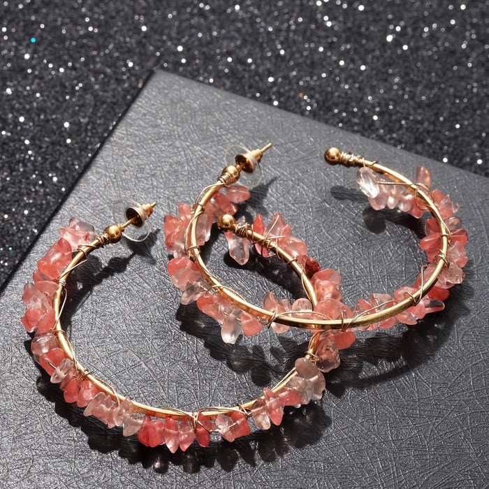 Серьги-кольца "Природа" под халцедон, d=6,5 см, цвет светло-розовый в золоте
Серьги-кольца "Природа" под халцедон, d=6,5 см, цвет светло-розовый в золоте