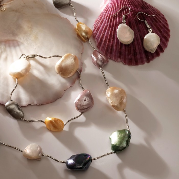 Набор 3 пр-та: серьги, бусы, браслет "Майорка" галтовка, цветной
Набор 3 пр-та: серьги, бусы, браслет "Майорка" галтовка, цветной