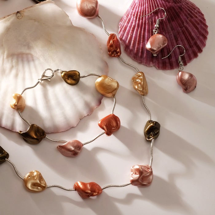 Набор 3 пр-та: серьги, бусы, браслет "Майорка" галтовка, цветной тёмный
Набор 3 пр-та: серьги, бусы, браслет "Майорка" галтовка, цветной тёмный