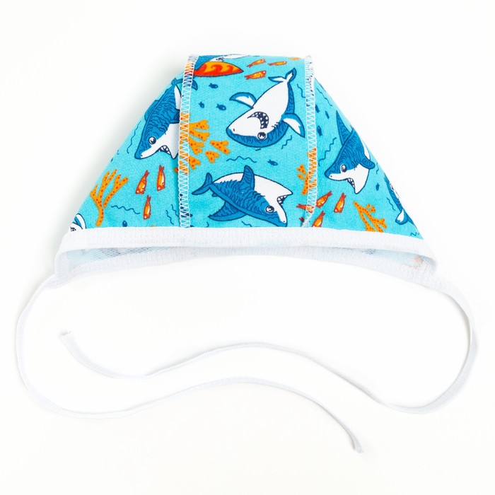 Чепчик детский НАЧЁС, цвет голубой/рис. акулы, рост 56 см
Чепчик детский НАЧЁС, цвет голубой/рис. акулы, рост 56 см