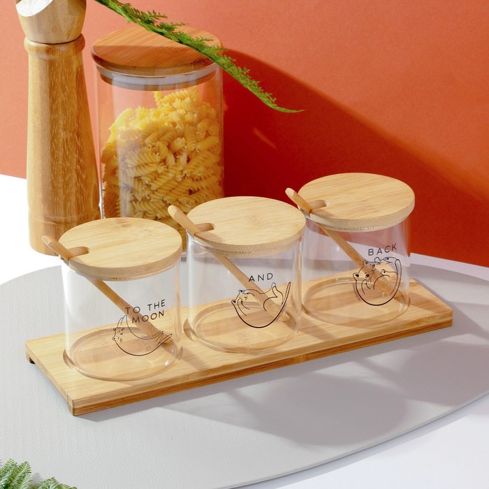 Набор банок для хранения To the moon and back, 3 шт, 350 мл
Набор банок для хранения To the moon and back, 3 шт, 350 мл