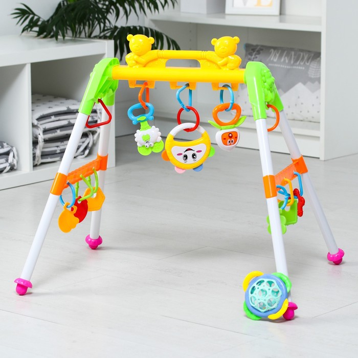 Игровой развивающий центр «Мишки + игрушка Космос», подвесные прорезыватели и погремушки 
Игровой развивающий центр «Мишки + игрушка Космос», подвесные прорезыватели и погремушки