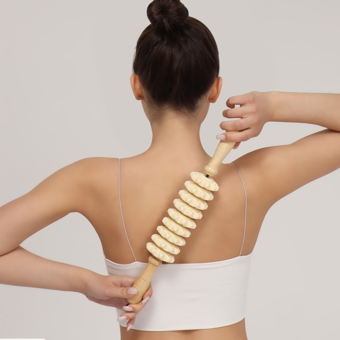 Массажёр «Скалка», универсальный, 9 колёс, 38 × 6 см, цвет белый
Массажёр «Скалка», универсальный, 9 колёс, 38 × 6 см, цвет белый