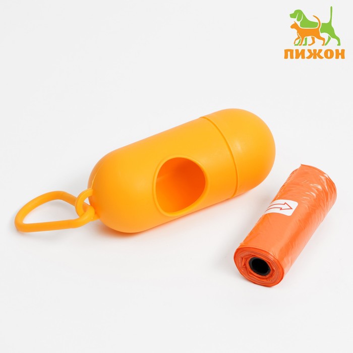 Контейнер с пакетами для уборки за собаками (рулон 15 пакетов 29х21 см), оранжевый
Контейнер с пакетами для уборки за собаками (рулон 15 пакетов 29х21 см), оранжевый