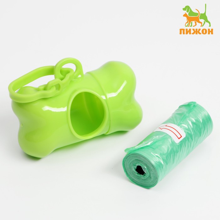 Контейнер-косточка с мешками для уборки (рулон 15 пакетов 29х21 см), зелёный
Контейнер-косточка с мешками для уборки (рулон 15 пакетов 29х21 см), зелёный