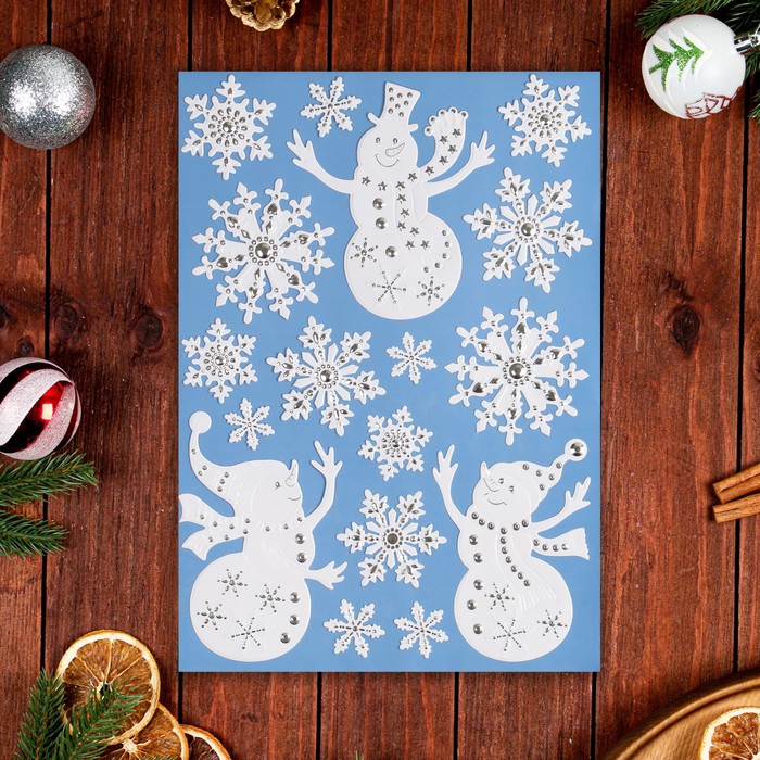 Наклейки на окна "Новогодние" снеговик, 50 х 30 см
Наклейки на окна "Новогодние" снеговик, 50 х 30 см