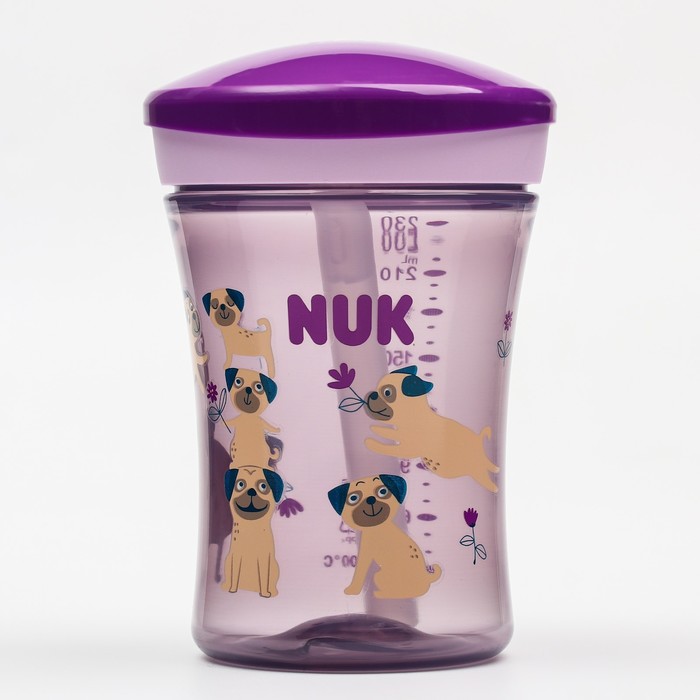 Поильник непроливайка с трубочкой, 230 мл., ACTION, для девочек 
Поильник непроливайка с трубочкой, 230 мл., ACTION, для девочек