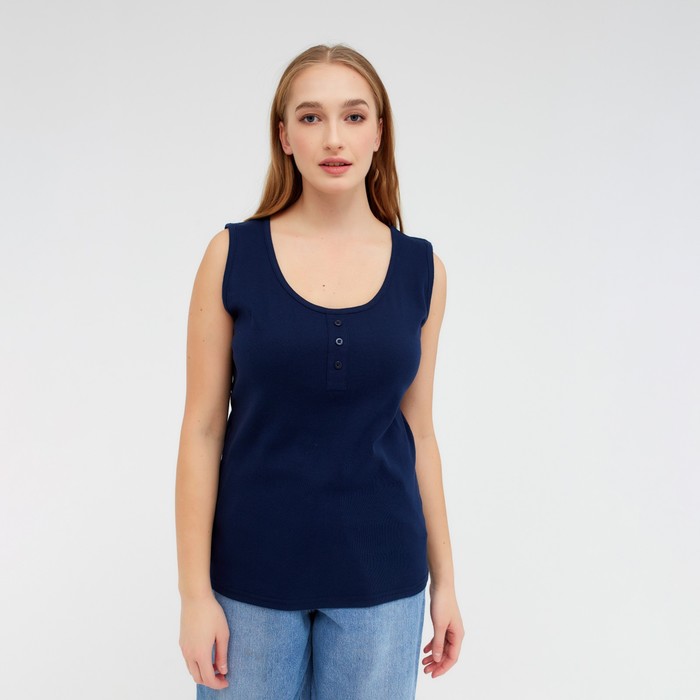 Майка женская, цвет тёмно-синий, размер 50
Майка женская, цвет тёмно-синий, размер 50