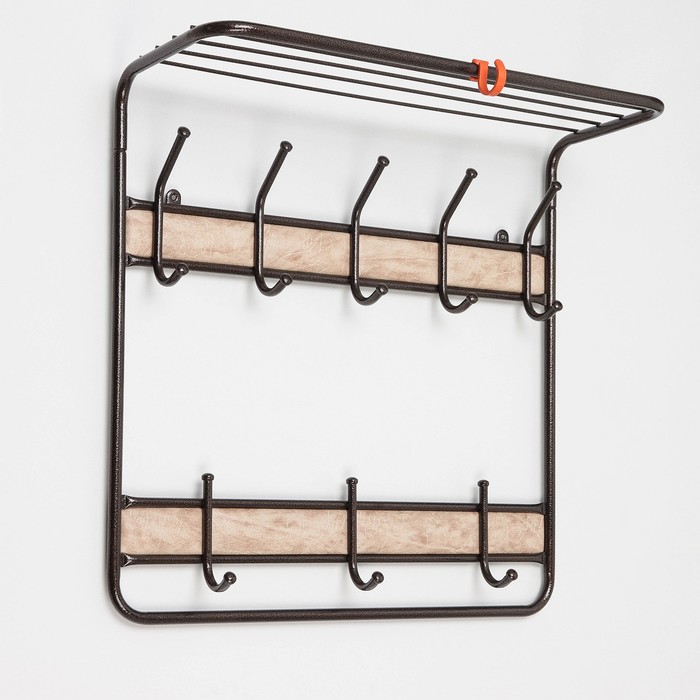 Вешалка с полкой, 2-х ярусная, цвет медный антик
Вешалка с полкой, 2-х ярусная, цвет медный антик