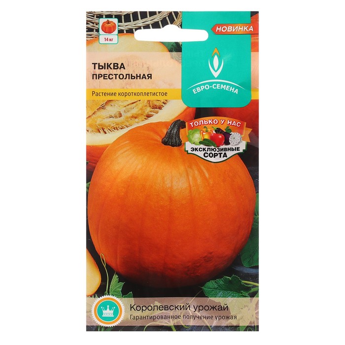 Семена Тыква Престольная цв/п 5 шт, твердокорая
Семена Тыква Престольная цв/п 5 шт, твердокорая